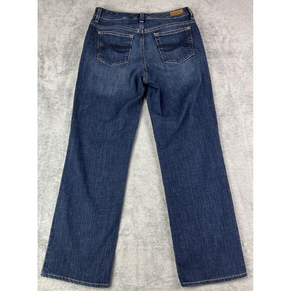 Eddie Bauer Women's Size 6 R Shaped Fit Blue High Rise Straight Jeans Baggy Y2K - Picture 2 of 15